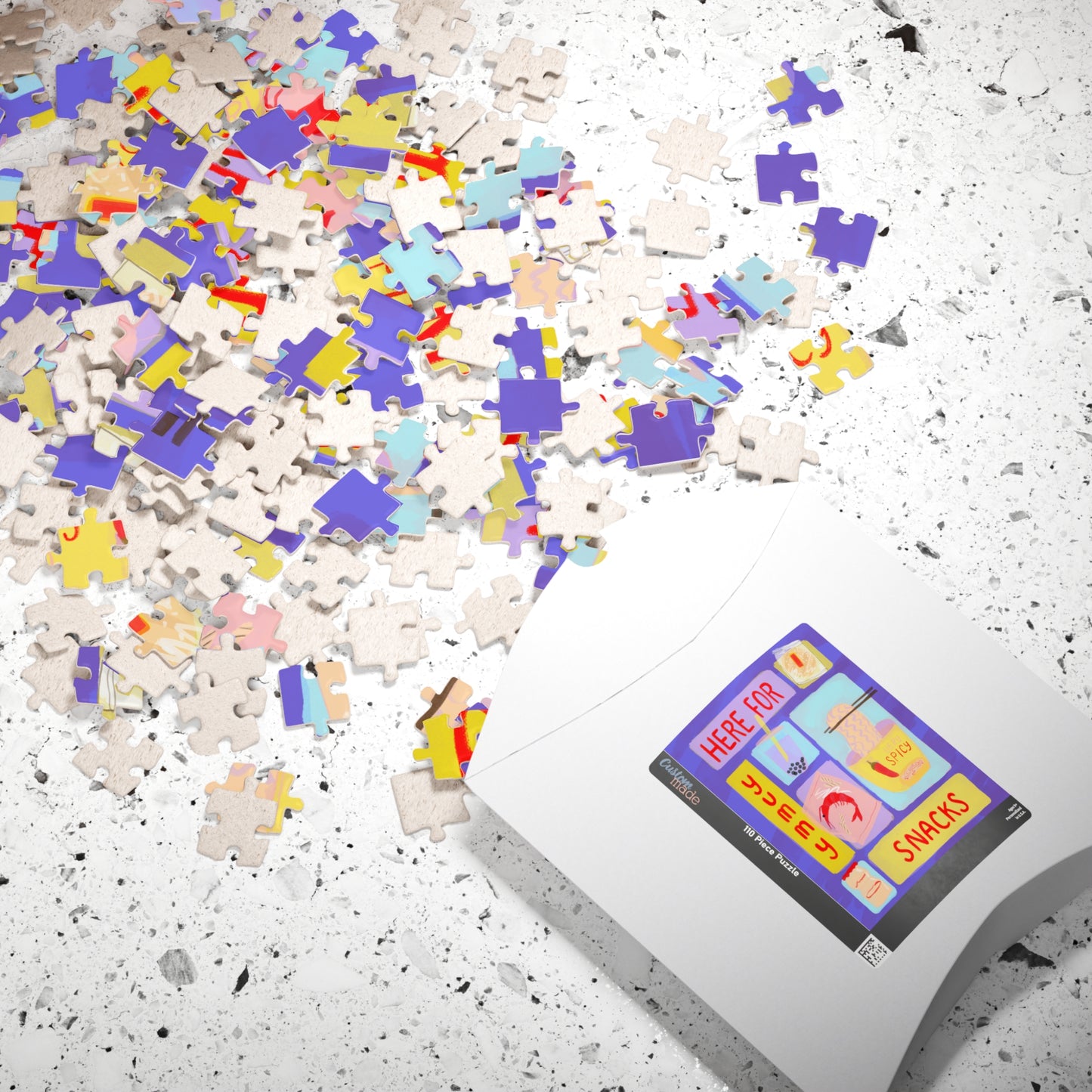 Here for Asian Snacks Jigsaw Puzzle — Colorful Food Lover Puzzle (110, 252, or 520 pcs)