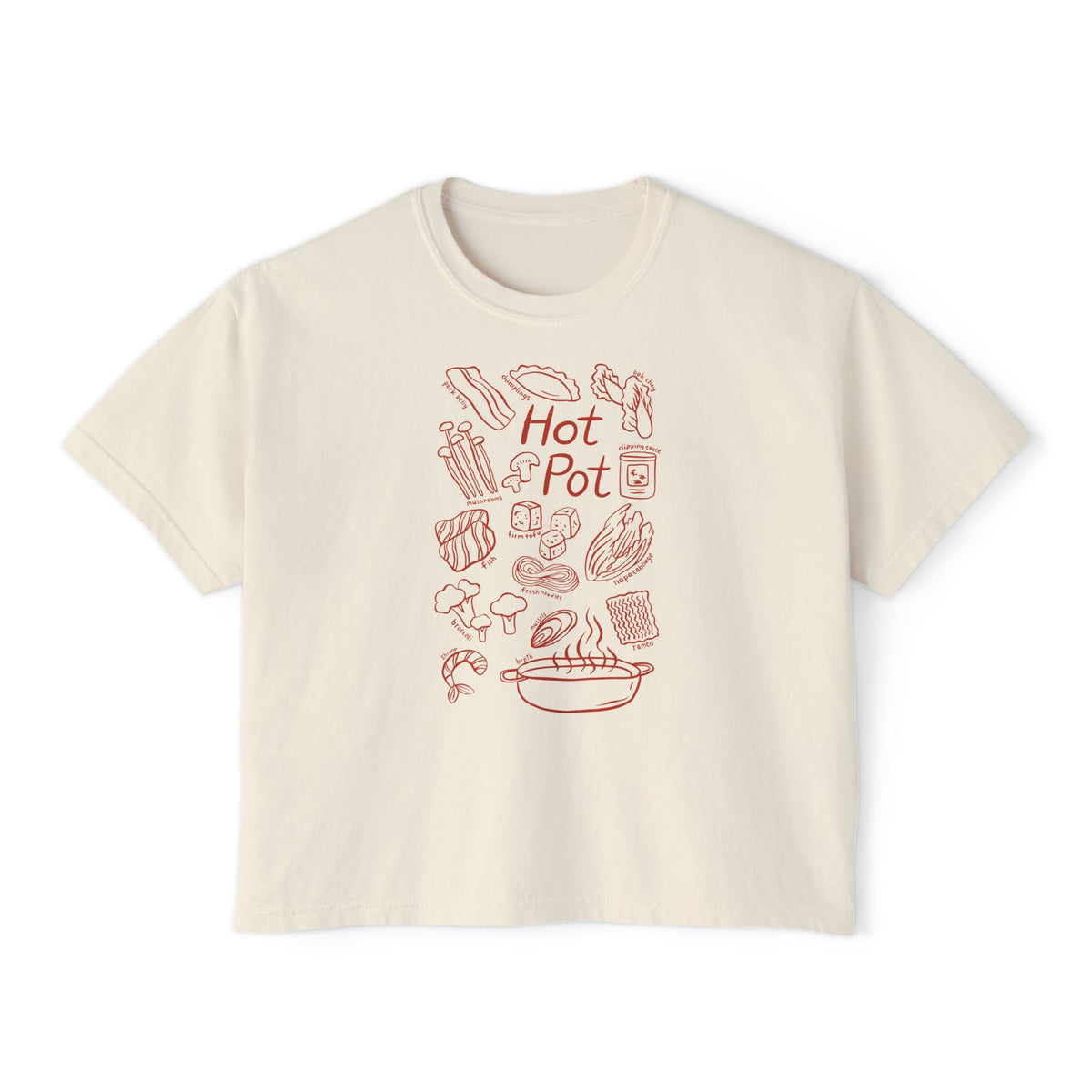 Hot Pot Ingredients Tee | Hotpot Illustration